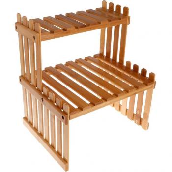 Bamboo Plant Display Rack