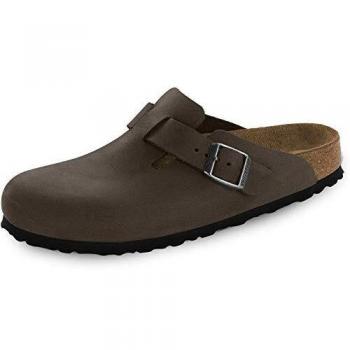 Birkenstock Soft Footbed Slip-On Shoes – Women Iron Color, Size 10 (US 8), Oiled Leather, M/B