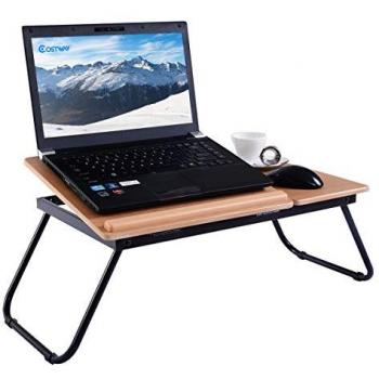 Kompakter Klapplaptop‑Tisch 55x32x23 cm mit Metallgestell