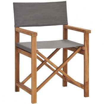 Sedia da Regista in Legno Massello di Teak Grigia cod mxl 20962