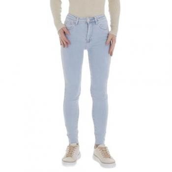 Ital Design Herren‑Style Denim für Damen – Hellblau, Skinny‑Fit, Stretch