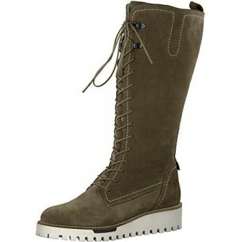 Tamaris Damen Stiefel – Winterboot mit Keilabsatz, Taupe, EU 36