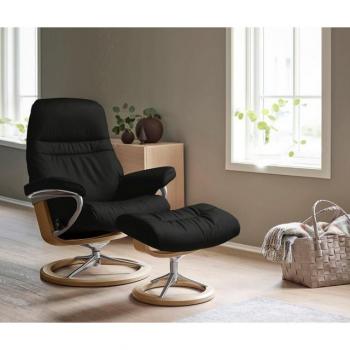 Stressless® Relaxsessel »Sunrise«, Relaxsessel und Hocker, Eiche, Größe S