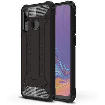 Dual‑Shade Samsung A20 Shock Proof Cover – White / Black