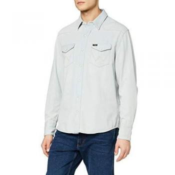 Camisa vaquera Wrangler, Azul (Blue Rhapsody 13i), Talla Grande
