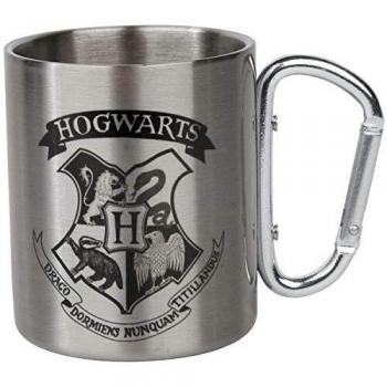 Hogwarts‑Tasse mit Karabinerhaken – edles Silberdesign
