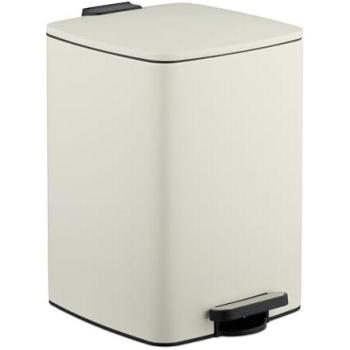Poubelle pratique 20 litres beige à pédale