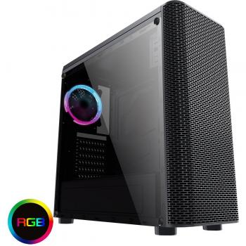 Black Mid‑Tower with Single‑Ring Fan