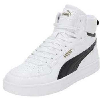 Sneakers Puma Caven 2.0 Mid – Blanco y Negro con Toque Dorado