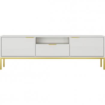 Étagère TV Compacte 175x33x564 cm Blanc