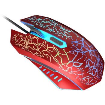 VersionTech. Mouse da Gaming con Cavo, sensore Ottico Fino a 2400 DPI, 6 Tasti e Illuminazione a LED con 7 Colori (Blu)