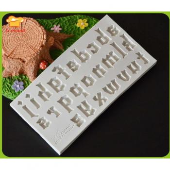 DIY lowercase letter silicone molds