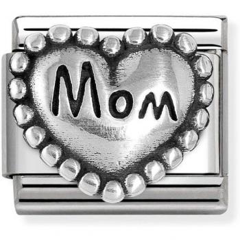 Timeless Silver Beaded Mother’s Heart Charm