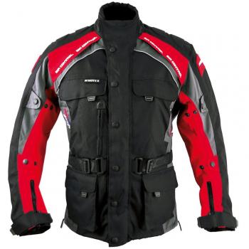 Roleff Liverpool RO Racewear Jacke – Schwarzer/roter Sportlook, Größe S, Unisex, 4 Taschen