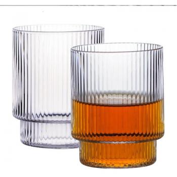 Vertical Pattern Whisky Glass