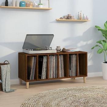 Meuble pour Tourne-Disque chêne marron 100x38x48 cm