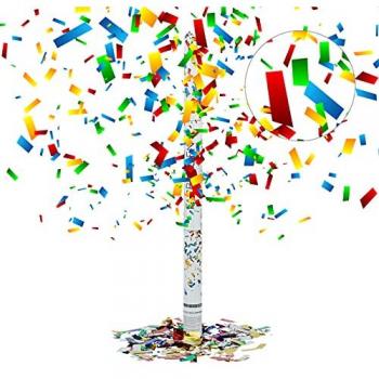 Relaxdays Party‑Popper 80 cm – Glitzernde Buntkonfetti