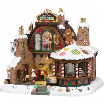 Lemax Christmas Mrs. Claus' Kitchen with 4.5V Adapter