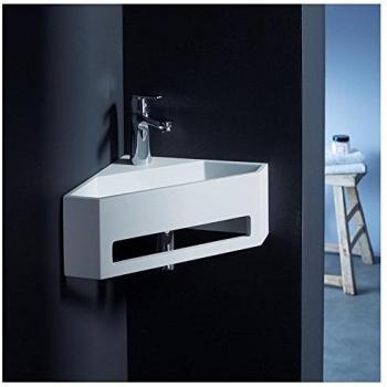 Lave-mains d'angle pour WC en Solid Surface
