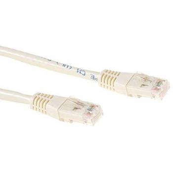 5m ACT Ivory CAT6 U/UTP Patch Cable with RJ45 Connectors