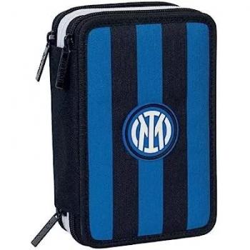 Astuccio 3 zip nerazzurro