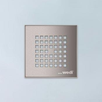 Wedi Fundo 6,1 cm² grille d'évacuation – cadre robuste en inox massif – 115 × 115 mm – 2,5 mm d'épaisseur