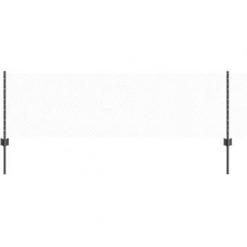 Clôture avec poteaux gris 0,6 × 10 m acier – Vidaxl