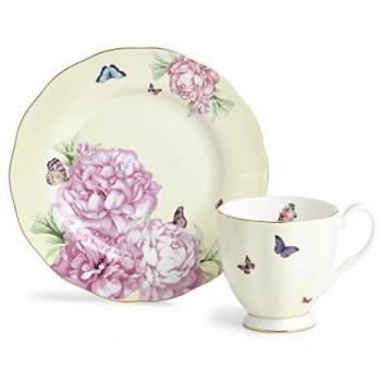 Royal Albert Mirand Kerr Friendship Joy Cream & Pink Mug Pair