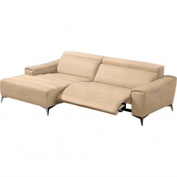 Ecksofa “Suzette” – Beige Champagner, 266 cm × 95 cm × 163 cm