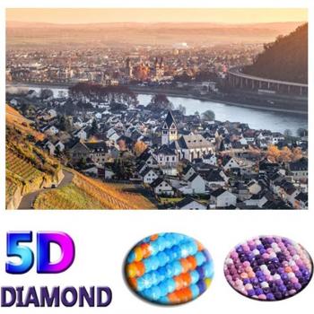 Kreisdiamant-Landschafts-Mosaik DIY
