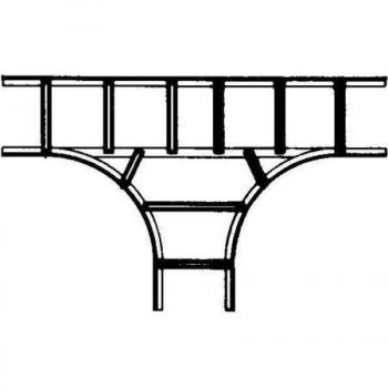 Niedax T-Stück 60x400 mm mit perforierten Seitenholmen (bandverzinkt)
