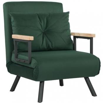 Single Green Flip‑Up Seat – Homcom Click‑Clack Settee