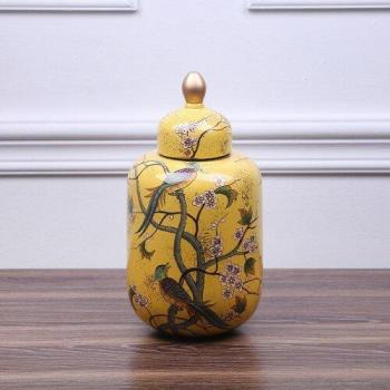 Réservoir de stockage en céramique, vintage, avec couvercle, pour décoration de salon et armoire à vin