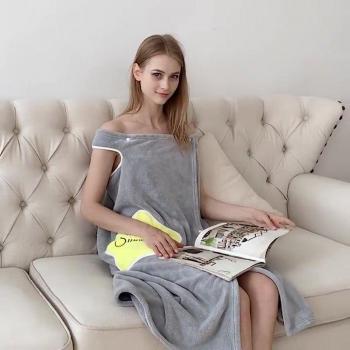 Breathable Coral Fleece Bathrobe for Women