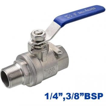 Industrial Grade GOGOATC Stainless Ball Valve – 1/4” to 3/8” F/M Connection