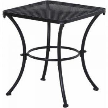 Bistro Table basse extérieure – 45 × 45 × 50 cm, structure en époxy noire