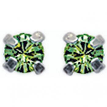 Verdant Peridot Elegance – 4 mm Silver Accent (B8470)