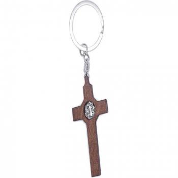 Porte-clés religieux en forme de croix