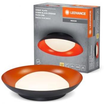 Plafonnier Design ORBIS 19W 310mm Noir/Orange
