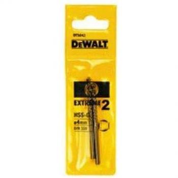 Dewalt Extreme 2 Metallbohrer HSS-G, DT5036 (2mm Durchmesser, 49mm Gesamtlänge, 24mm Arbeitslänge, für den Einsatz in Stahl, Eisen, Nickel, Messing, Holz und Kunststoff) 2 Stück