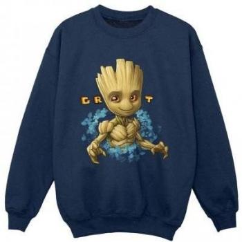 Guardians Of The Galaxy Boys Groot Floral Sweatshirt Black 12-13 Years