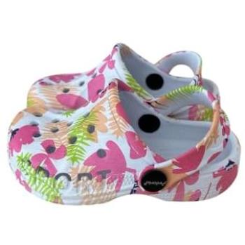 Baby-Badelatschen mit Blumen­print – Kinderschuhe in M