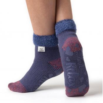 Ladies Comfy Feather Top Lounge Socks