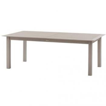 Table Allure Naturelle, 12 places, aluminium époxy et effet bois grège