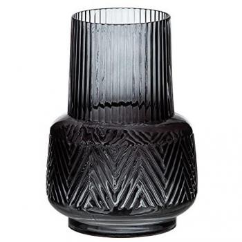 Glasvase grau 17 x 17 x 23,5 cm