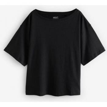 Pull léger noir avec col slouch