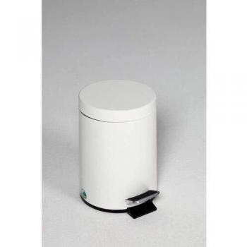 Poubelle à pédale, 5L, coloris blanc