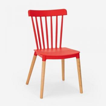 Modern Red Ahd Polysteel Stuhl – Für Küche und Restaurant