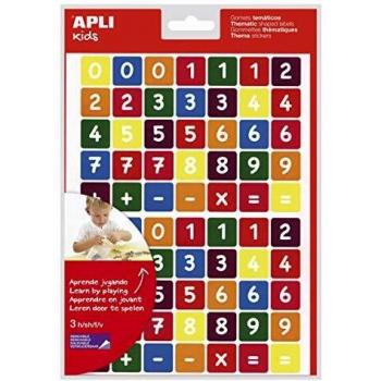 Apli gomets para aprendizaje de números