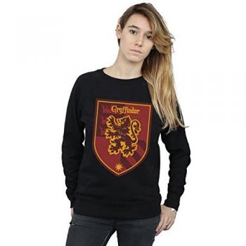 Harry Potter Women's Gryffindor Crest Flat Sweatshirt Black